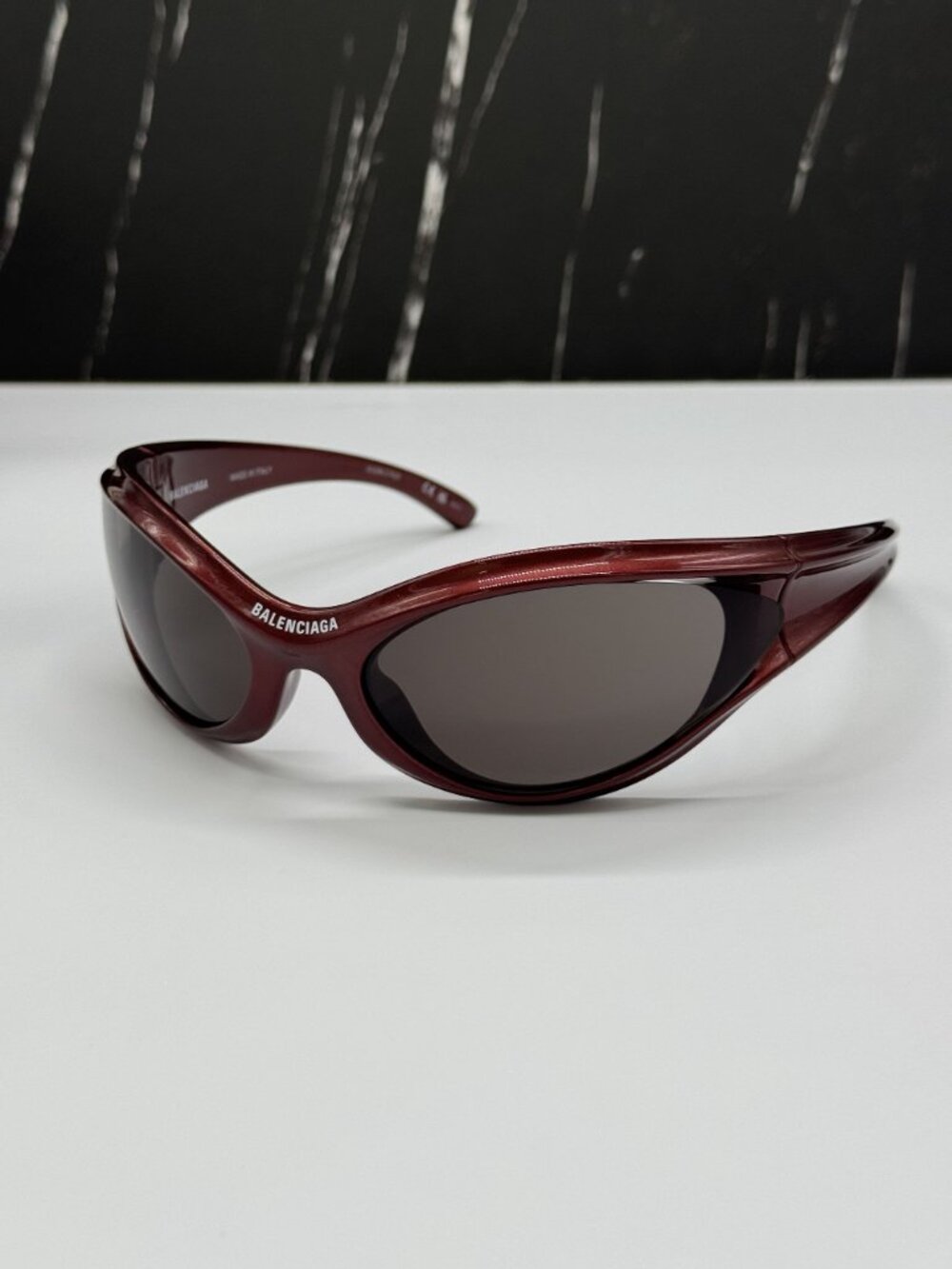 NEW BALENCIAGA BB0317S 002 BURGUNDY UNISEX SUNGLASSES BALENCIAGA EYEWEAR - Picture 2 of 10